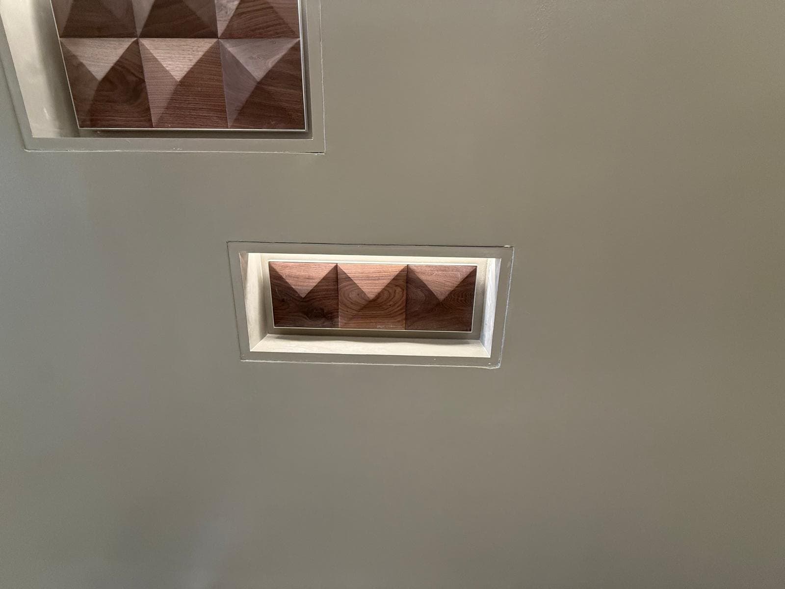 Copper feature wall detail - commercial interior finish