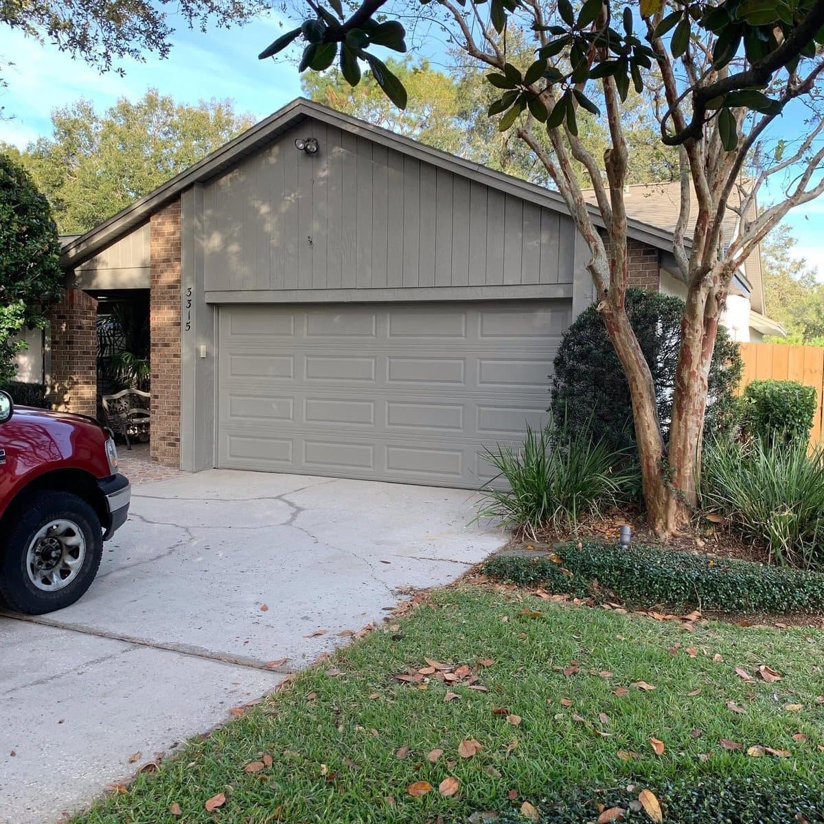 Garage and home exterior painting